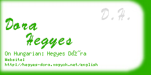 dora hegyes business card